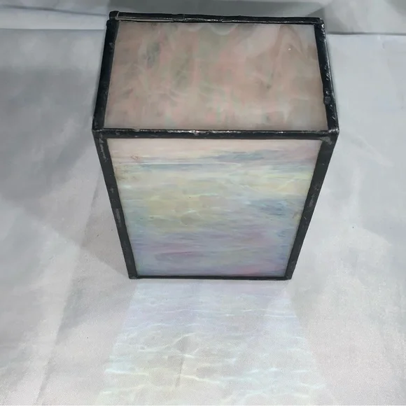 STAINED GLASS Judaica Hebrew Symbol JEWELRY BOX trinket box - Picture 8 of 11